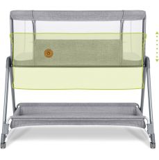 Приставне ліжечко Lionelo Luna Grey Concrete
